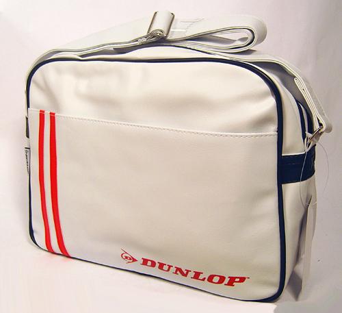 'Racer'  Retro Messenger Bag by DUNLOP (White)
